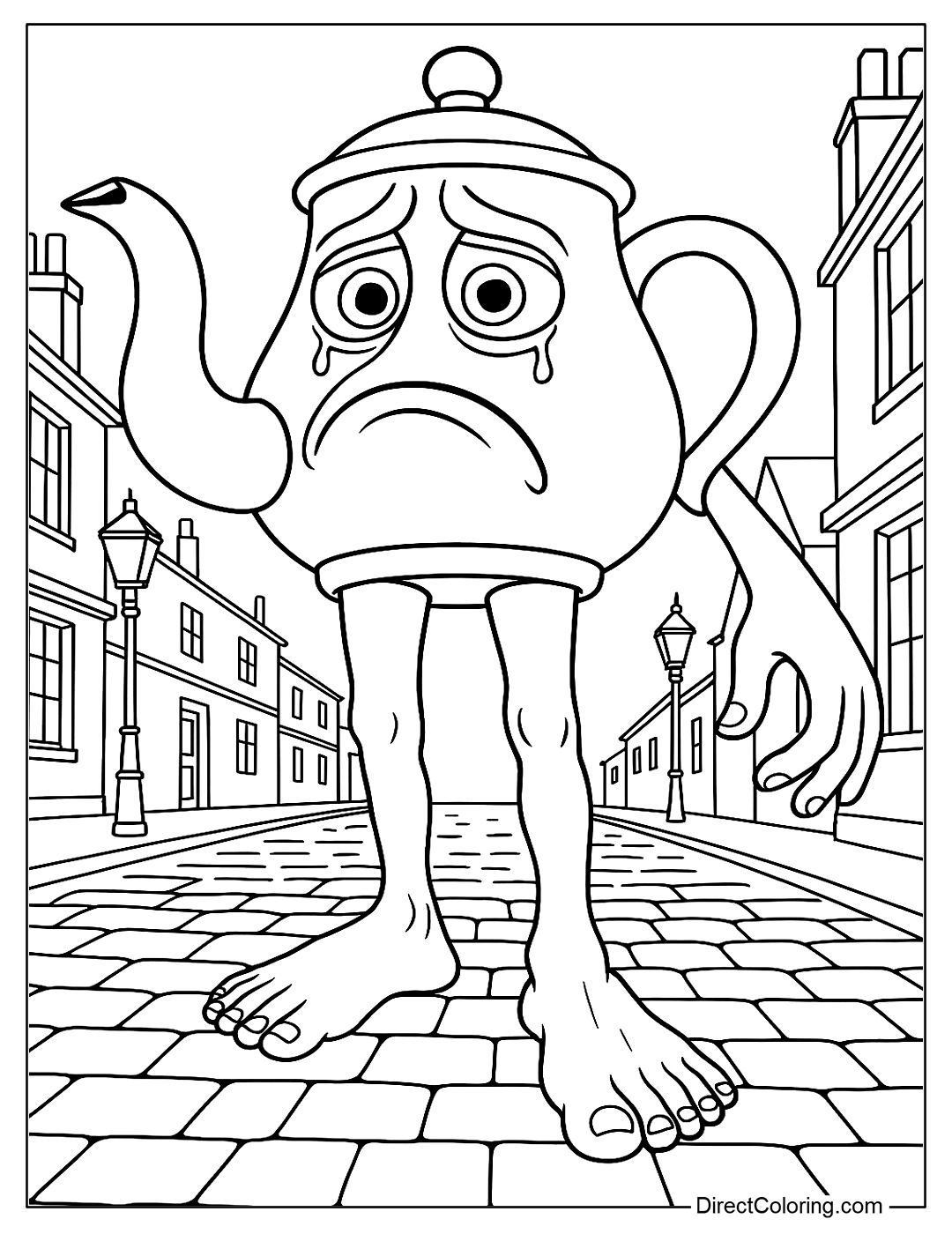 Ta Ta Ta Sahur Crying Coloring Page